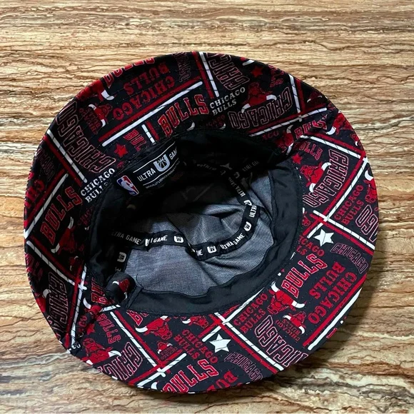 NBA Ultra Game Chicago Bulls Unisex Bucket Hat Red/Black Outdoor Streetwear